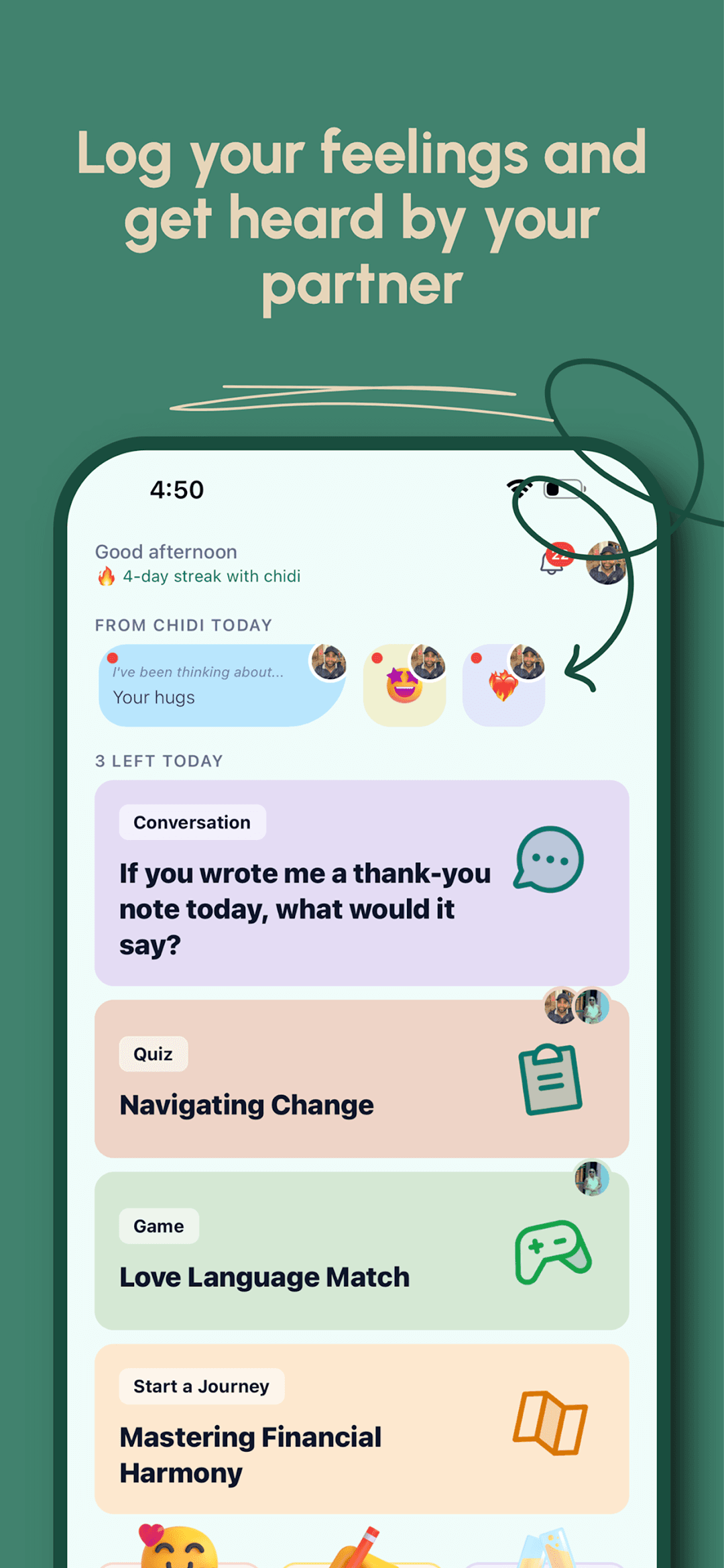Pademi mobile relationship app interface developed by Krapton
